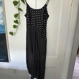 A New Day Black and White Polka Dot Maxi Dress